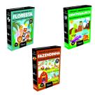 Kit 3 Quebra-Cabeças Educativos pedagógicos de madeira Alfabetização Infantil Kit 3 Quebra-Cabeças Educativos pedagógicos de madeira Alfabetização Infantil