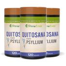 Kit 3 Quitosana Com Psyllium 500mg 120 cápsulas Prime Ervas