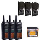Kit 3 Rádio Baofeng UV9R Dual A Prova Dágua Com Capa Em Couro Kit 3 Rádio Baofeng UV9R Dual A Prova Dágua Com Capa Em Couro