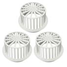 Kit 3 Ralo Abacaxi Plástico Branco Anti Folhas Para Calha e Tubo 150 Mm