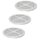 Kit 3 Ralo Grelha Chuveiro Branco 150mm Plástico Reforçado