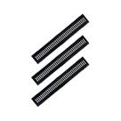 Kit 3 Ralo Grelha e Caixilho Aço Galvanizado Preto 15x100cm