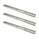 Kit 3 Ralo Grelha Linear Caixilho em Alumínio Bege 15x100cm