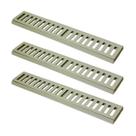 Kit 3 Ralo Grelha Linear Caixilho em Alumínio Bege 15x50cm