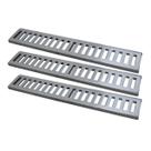 Kit 3 Ralo Grelha Linear Caixilho em Alumínio Polido 20x50cm