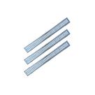 Kit 3 Ralo Grelha Linear e Caixilho Aço Galvanizado 10x100cm