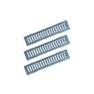 Kit 3 Ralo Grelha Linear e Caixilho Aço Galvanizado 10x50cm