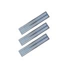 Kit 3 Ralo Grelha Linear e Caixilho Aço Galvanizado 20x100cm
