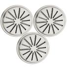 Kit 3 Ralos De Fundo Piscina Anti Hair E Anti Turbilhão Inox 50mm