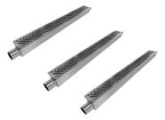 Kit 3 Ralos Linear Industrial Inox Com Coletor De Resíduos 50CM