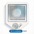 Kit 3 Ralos Quadrados Para Banheiro Ou Área Interna E Externa Em Aço Inox 10x10