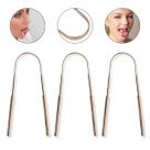 Kit 3 Raspador Limpador Língua Cobre Limpeza Remove Bactéria Saúde Bucal Higiene