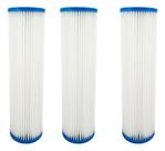 Kit 3 Refil Água Plissado Lavável 9 3/4 5 25 50 Micras Pou Kit 3 Refil Água Plissado Lavável 9 3/4 5 25 50 Micras Pou
