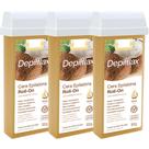 Kit 3 Refil Cera Depilatoria Corporal Profissional Depilação Roll On Depilflax Coco 100g Kit 3 Refil Cera Depilatoria Corporal Profissional Depilação Roll On Depilflax Coco 100g
