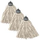 Kit 3 refil mini mop superpro esfregão algodao branco