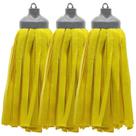 Kit 3 refil mini mop superpro esfregão sintético amarelo