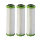 Kit 3 Refil Para Filtro Agua 9 3/4 Plissado Lavavel R30 Pl10 Bbi Pentair Pentek Hidrofiltros