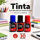 Kit 3 Refil Tinta Para Pincel Marcador Quadro Branco 20ml Jocar Kit 3 Refil Tinta Para Pincel Marcador Quadro Branco 20ml Jocar