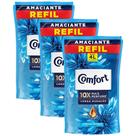 Kit 3 Refis Amaciantes Concentrados Comfort Frescor Intenso 900ml