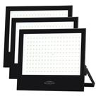 Kit 3 Refletor Blumenau De Led Slim 200w 6500k Preto Bivolt
