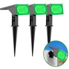 Kit 3 Refletor Ecoforce Solar 6 Led 50x Mais Forte Azul Verde Amarela Vermelha Multicolor Spot Jardim Chão Parede Luminária