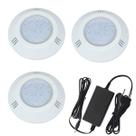 Kit 3 Refletor Hiper LED 16W Frente New + Fonte 5A Brustec