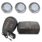 Kit 3 Refletor LED Piscina RGB 9W Inox + Central Compacta.