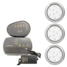 Kit 3 Refletor LED Piscina RGB 9W Inox + Central Compacta Kit 3 Refletor LED Piscina RGB 9W Inox + Central Compacta