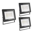 KIT 3 Refletor LED Start 50w IP66 Prova D' Água Luz Branca