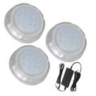 Kit 3 Refletor Piscina Hiper LED 9W Branco Policarbonato