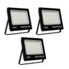 Kit 3 Refletor Super LED 200W Prova DÁgua Holofote Verde