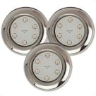 Kit 3 Refletores Led 9w RGB Inox S para Iluminação Piscina