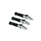 Kit 3 Refratômetro Substâncias Baixa Concentração Açúcar Escala 0 A 10% Brix Rt-10atc Portátil Instrutherm Com Estojo
