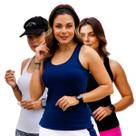 Kit 3 Regata Blusinha Tapa Bumbum Viscose Grossa Fitness Top