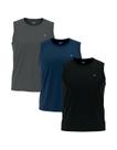 Kit 3 Regata Dryfit Lisa Masculina Sandrini Academia Casual Kit 3 Regata Dryfit Lisa Masculina Sandrini Academia Casual