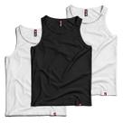 Kit 3 Regata Masculina Básica Cores Camiseta 100% Algodão