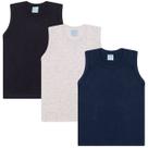 Kit 3 Regata Masculina Juvenil Infantil Camiseta Calor Verão