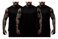 Kit 3 Regata Masculina Machão Streetwear Lisa Básica 3008