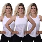 Kit 3 Regatas Dry Fitness Feminina Tapa Bumbum Longline