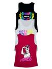 Kit 3 Regatas Feminina Academia Cores e Estampas Variadas