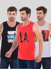 Kit 3 Regatas masculinas estampadas varias cores tendência verão 2025 Kit 3 Regatas masculinas estampadas varias cores tendência verão 2025