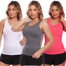 Kit 3 Regatas Nadador Fitness Academia Canelada