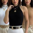 Kit 3 Regatas Tricot Modal Alto Relevo