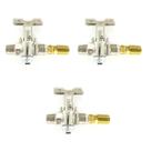 Kit 3 Registro Delta Semi Ind 1/4 X 3/8 + 3 Injetor Rosca Gr