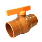Kit 3 Registro Pvc Esfera Soldável 20mm ¼ Volta Marrom