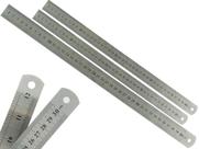 Kit 3 Régua Metal Inoxidável Marcação De Baixo Relevo Uso Escolar Escritório Engenheiro Profissional 40 cm