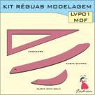 Kit 3 Réguas Modelagem Mdf Madeira Patchwork Scrapbook Fenix