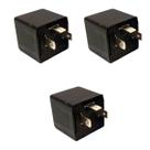 Kit 3 Reles Universal Auxiliar Seta 3 Terminais Quadrado Mini Pisca Sem Suporte Para Fixação Trp 107000 Moto Carro