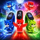 Kit 3 Relógios PJ MASKS Menino Gato + Corujita + Lagartixo Prova D'água Infantil Juvenil