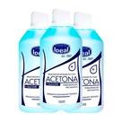 Kit 3 Removedor de Esmalte Ideal à Base de Acetona 100ml